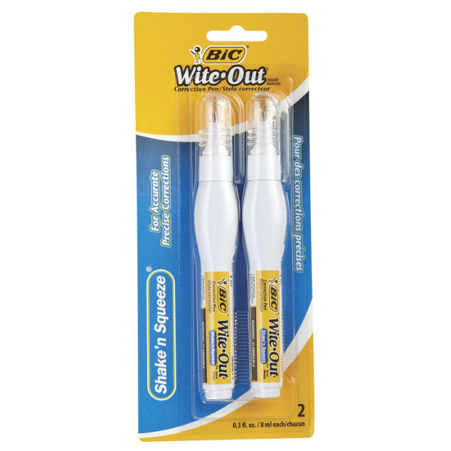 BIC Wite-Out Correction Pen - 2 Pack - ScholarsHub Canada