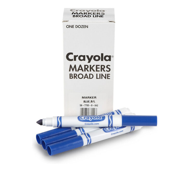 Crayola Broad Line Markers (Blue) - 12 Pack