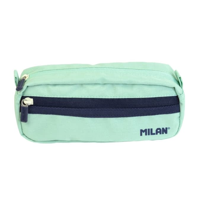Milan 2-Zip Pencil Case - Seafoam Green