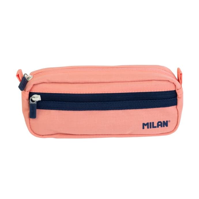 Milan 2-Zip Pencil Case - Pink