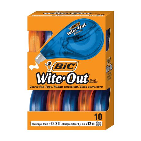 BIC Wite-Out Correction Tape - 10 Pack - ScholarsHub Canada