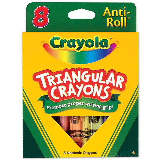 Crayola Anti-Roll Triangular Crayons - 8 pack