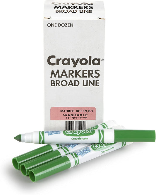 Crayola Broad Line Markers (Green) - 12 Pack