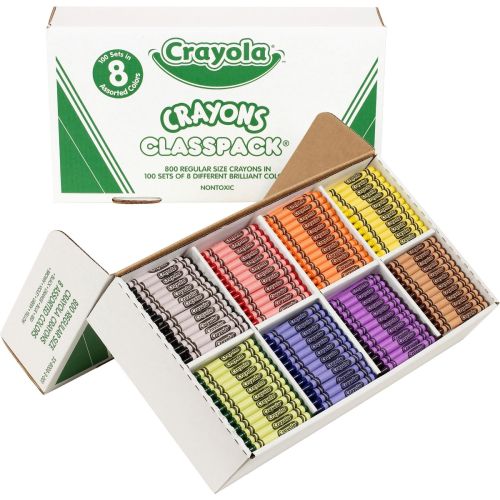 Crayola Regular Crayons Classpack - 800 Crayons (8 Colours)