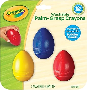 Crayola Washable Palm Grasp Crayons (Set of 3 Eggs)