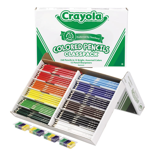 Crayola Coloured Pencils (20 x 12 Colours) - 240 Pack Classroom Set - ScholarsHub Canada