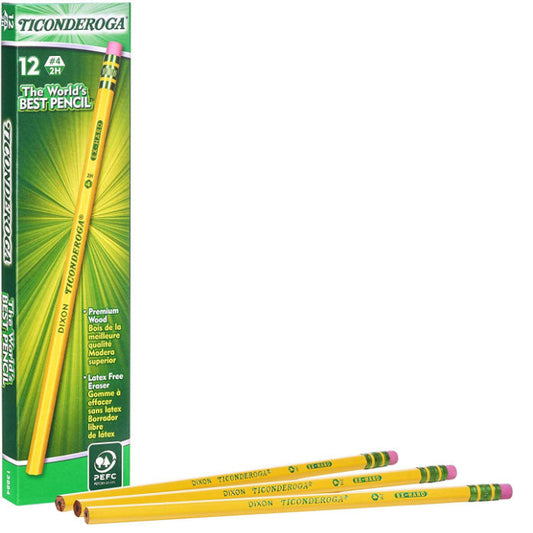 Dixon Ticonderoga 2H #4 Pencils - 12 Pack - ScholarsHub Canada