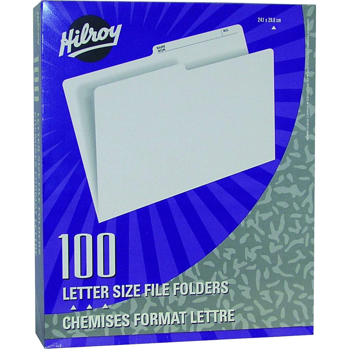 Hilroy File Folder Letter (1/2 Cut Tab) - Manila (100 pack) - ScholarsHub Canada