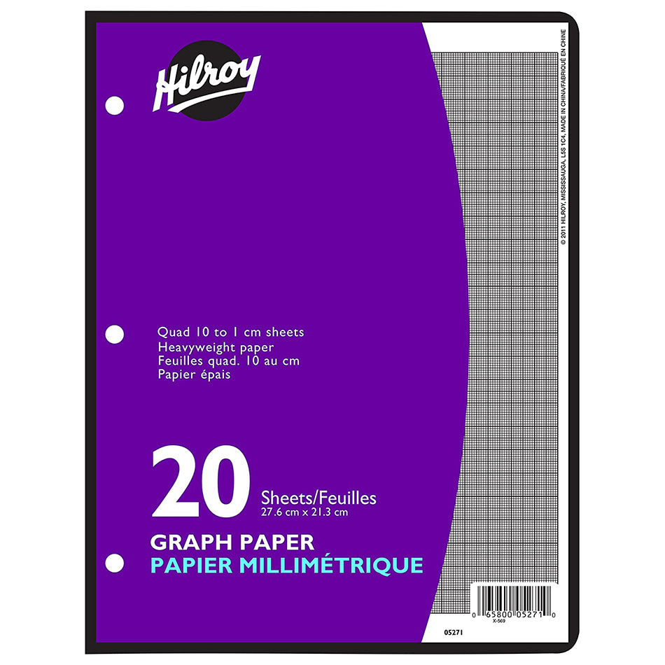 Hilroy Heavyweight Graph Paper - 20 Sheets - ScholarsHub Canada
