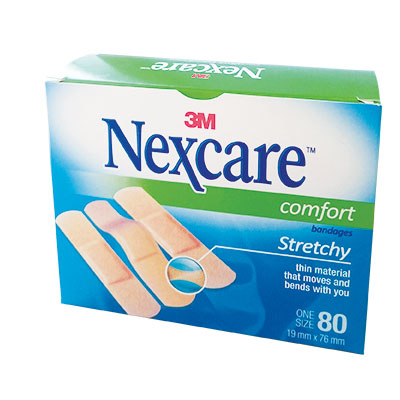 Nexcare Plastic Comfort Bandages (One Size) - 80 Pack