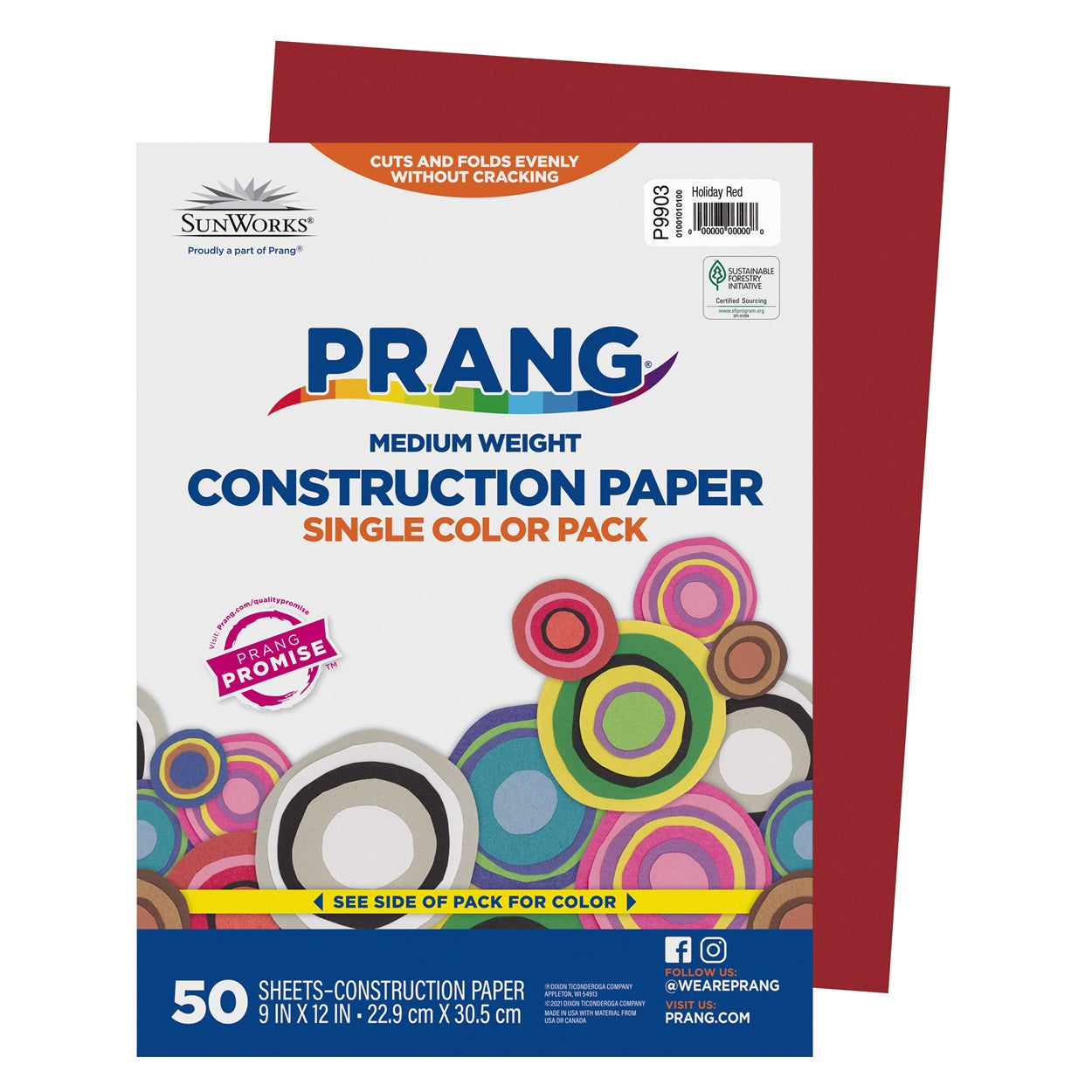 Prang Red Construction Paper (9 x 12) - 50 sheets