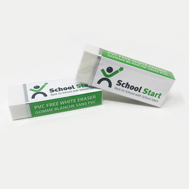 School Start White Premium Eraser - ScholarsHub Canada