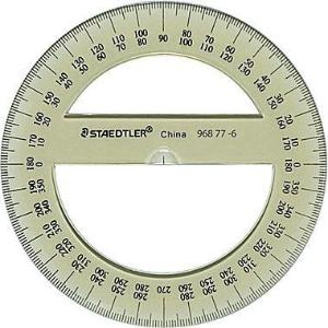 Staedtler Plastic Protractor - 6" (360 Degrees) - ScholarsHub Canada